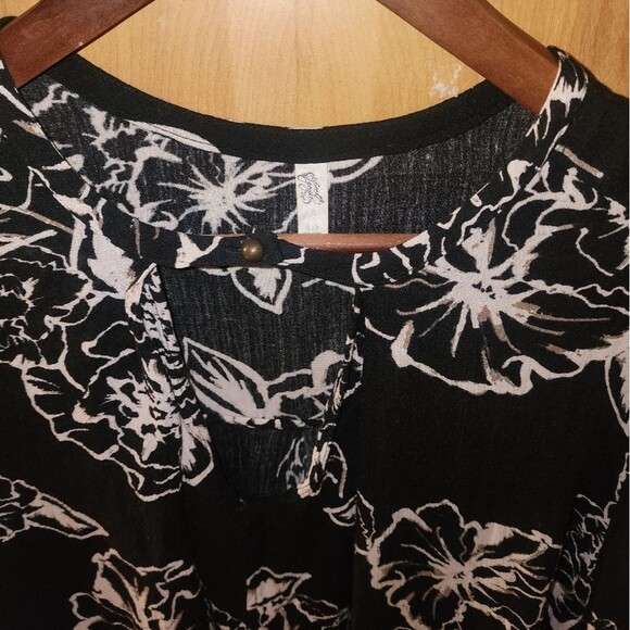 Free People Small Lost In You Printed Tunic Dress Floral Flowy High Neck Hippie - Picture 3 of 11